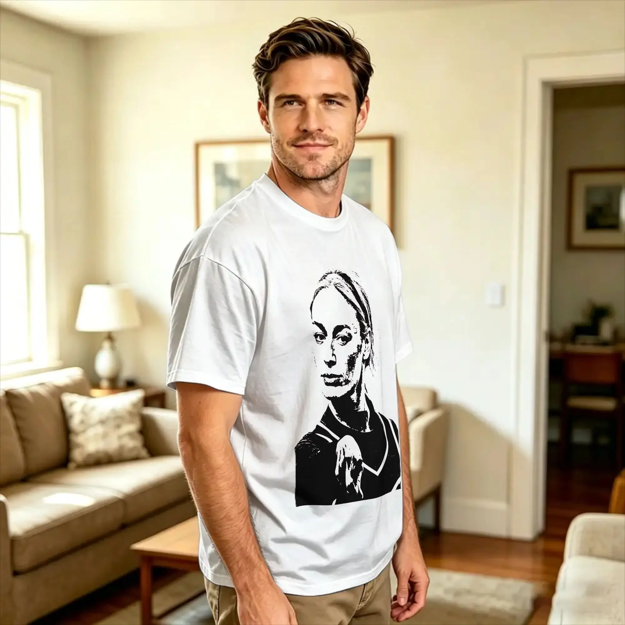 Sophie Cunningham Pointing T Shirt Summer  100% Cotton T-Shirts For Mens Design Tee Shirt Short Sleeves Streetwear Clothing