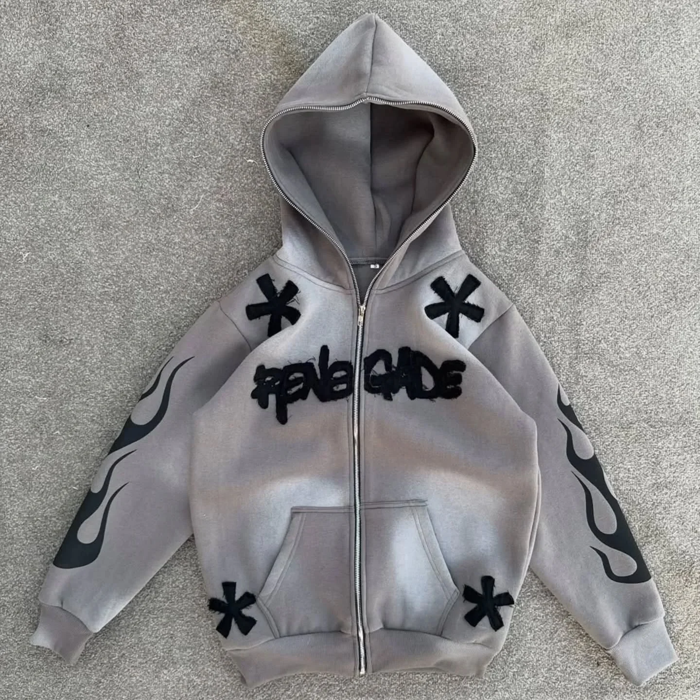 

Retro Street Geometry Print Hoodie Original Design Patchwork Y2K Hip Hop Harajuku Style Casual Oversized Hoodie Male Tracksuit