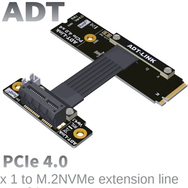 

PCIe x1 Extended adapter cables Support PCIE 4.0x1 full speed ADT for NVMe SSDS