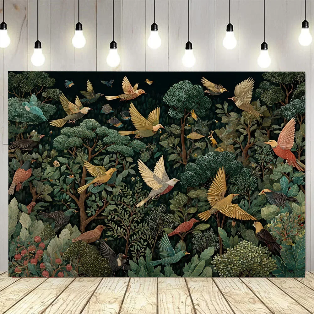 Psychedelic Butterfly Fairy Tale Forest Tapestry Wall Hanging Cloth Bedroom Fabric Mural Home Decoration Background Poster