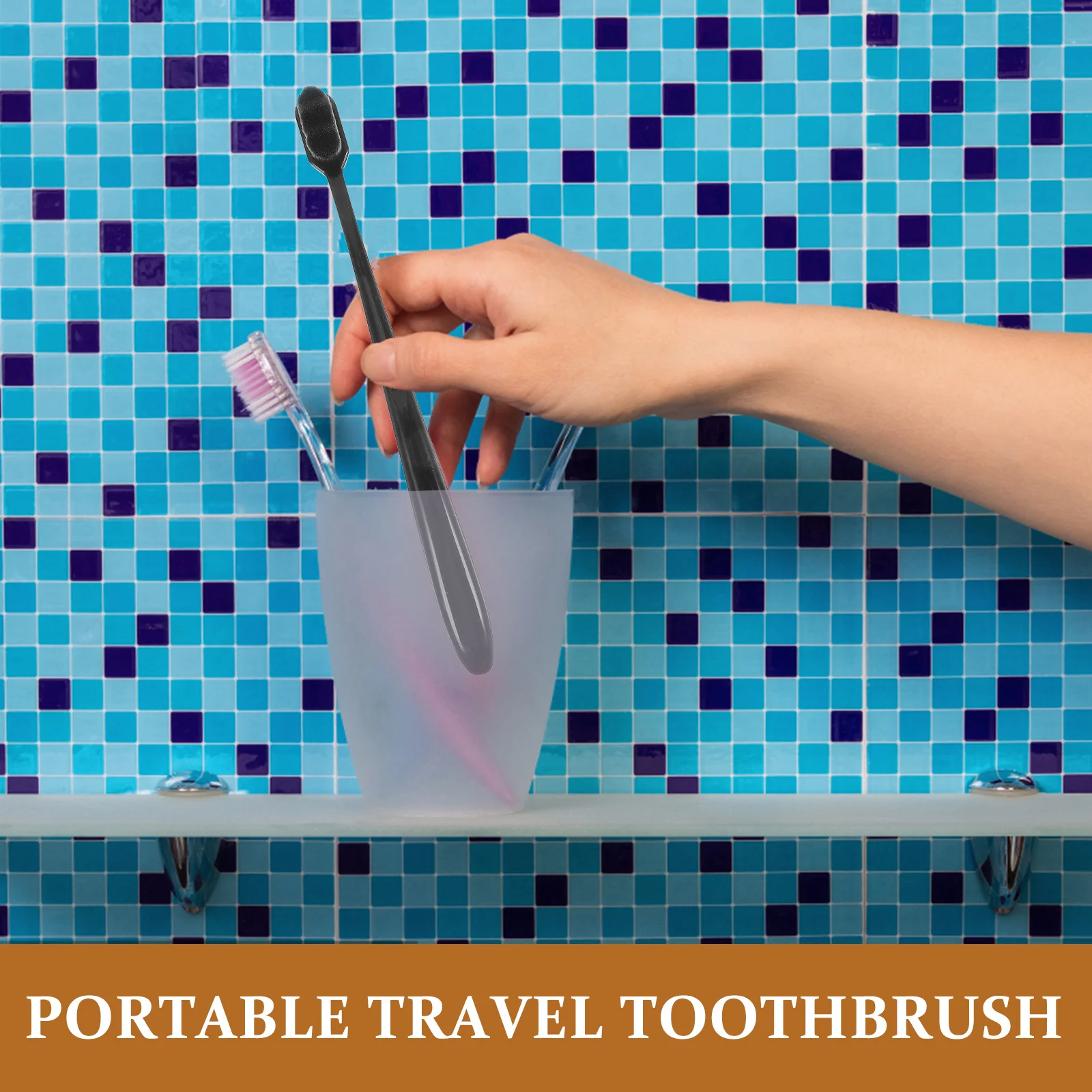 

4 шт. супер мягкие зубные щетки для взрослых и детей, для путешествий, маленький размер, складные, износостойкие, ручные, с черной щетиной, удобная ручка