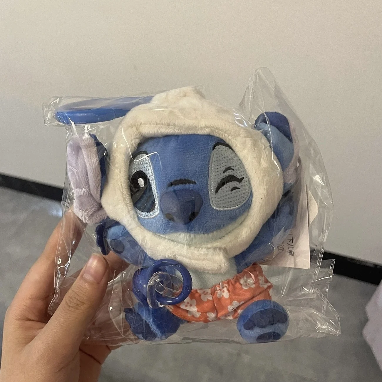 Disney anime Stitch bag charm Plush schoolbag keychain cute cartoon couple Plush toy pendant Potdemiel plush doll girl's gift