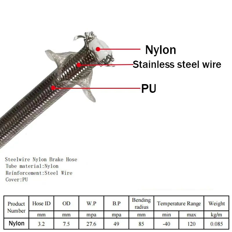 تركيبات الفرامل النحاس المقلوب خط أنابيب الملحقات برغي توصيل M10X1 دراجة نارية خرطوم الفرامل تمديد موصل مخلب خرطوم زيت