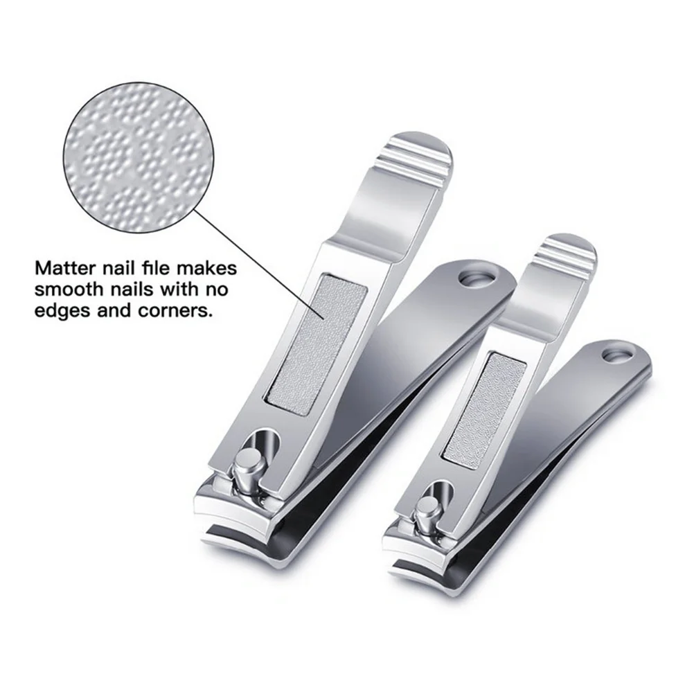 2 pezzi Set tagliacapelli in acciaio Kit manicure in acciaio Kit manicure per forbici per unghie Taglia cuticole Strumenti per tagliare Set per la cura delle unghie