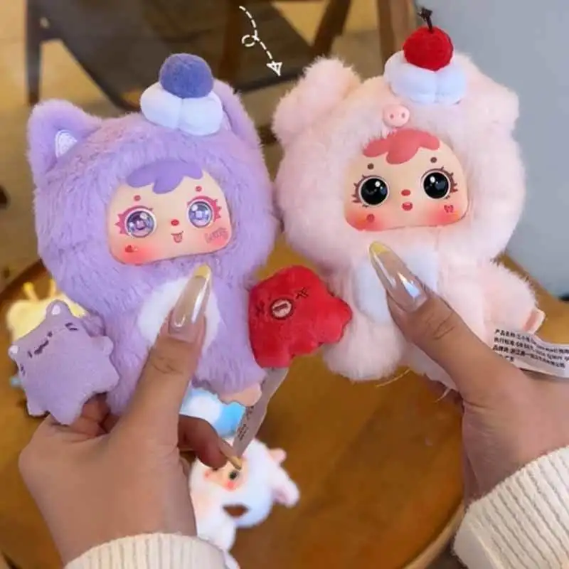 صموئيل عناق آيس كريم لطيف الحيوانات الأليفة سلسلة صندوق أعمى لعبة كل نمط يأتي مع تذكار مغناطيسي صغير لطيف دمية صندوق غامض هدية