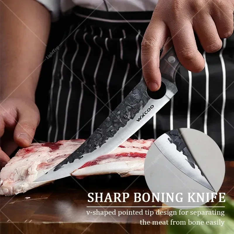 Handmade Forged Stainless Steel Kitchen Chef Tools Boning Knives Fishing Knife Meat Cleaver Butcher Knife Meat Cleaver Knives