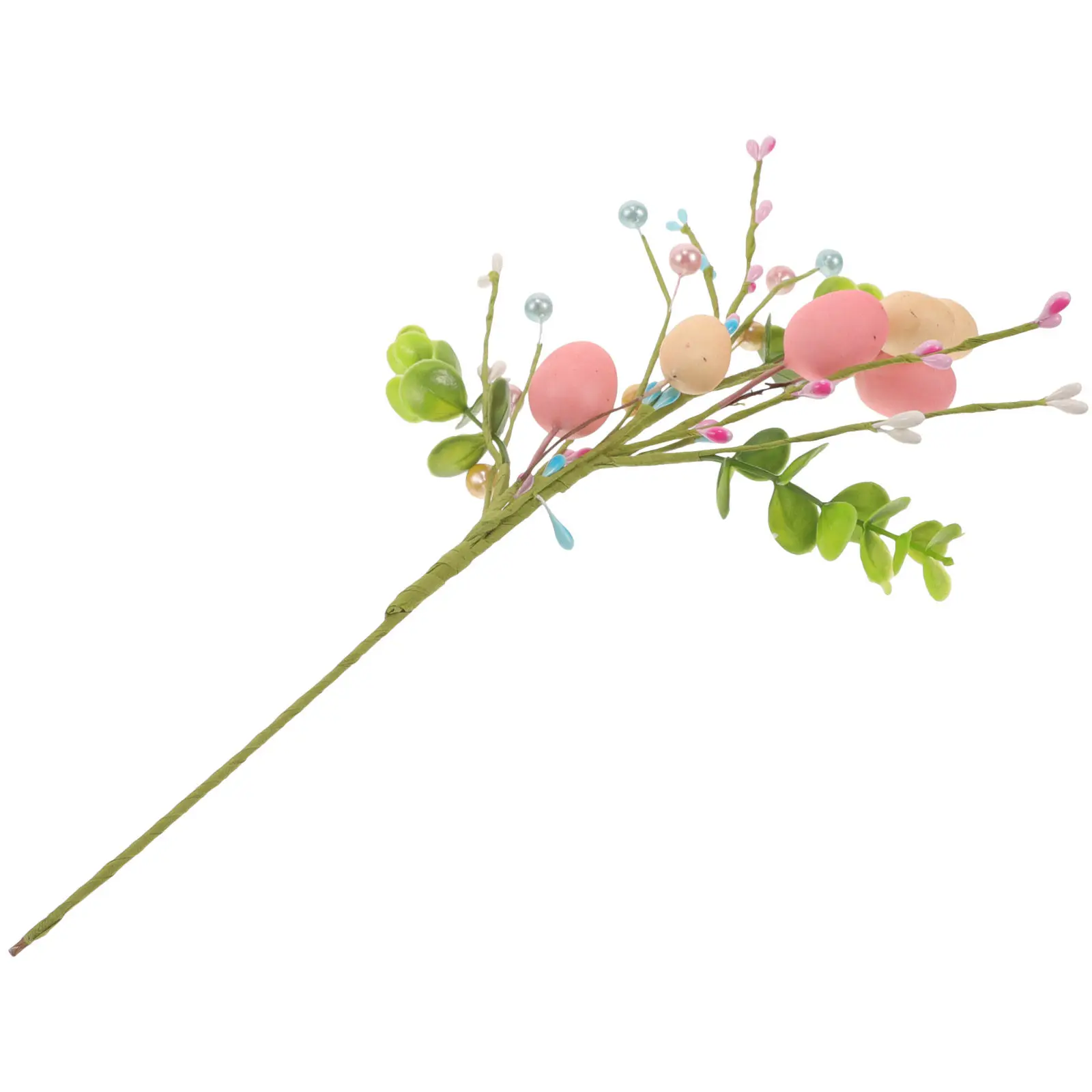 

Искусственные пасхальные ветки с яйцами, декоративные стебли для вазы, украшения для пасхальной вечеринки, флористические композиции
