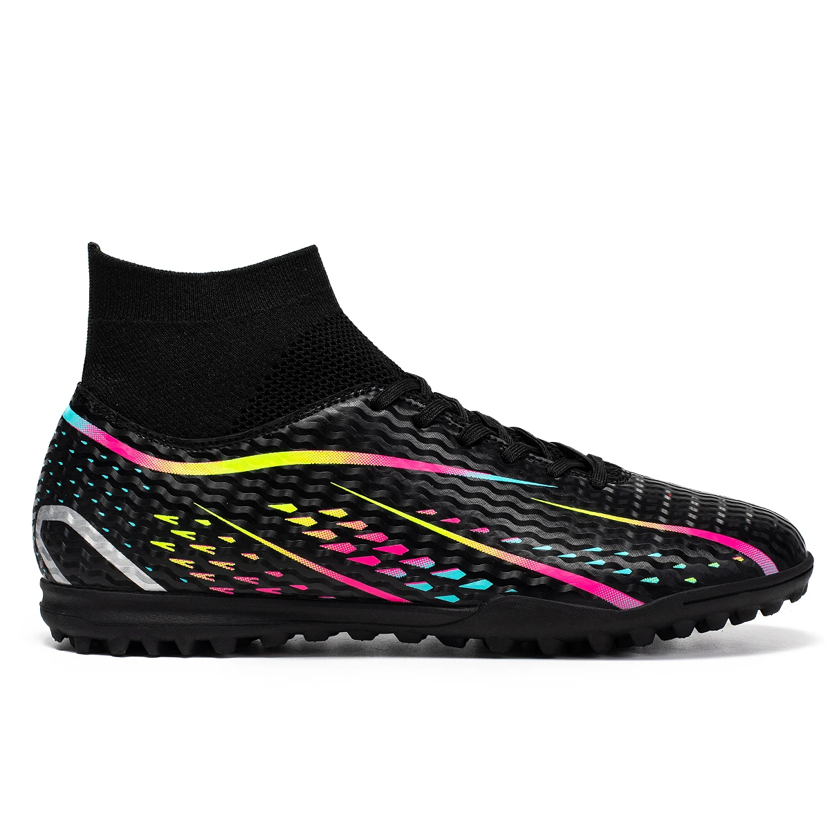 Premium Adult TF Soccer cleats Textured PU Fabric High Friction Rubber Stud Anti-slip Improve Ball Control For Football Players