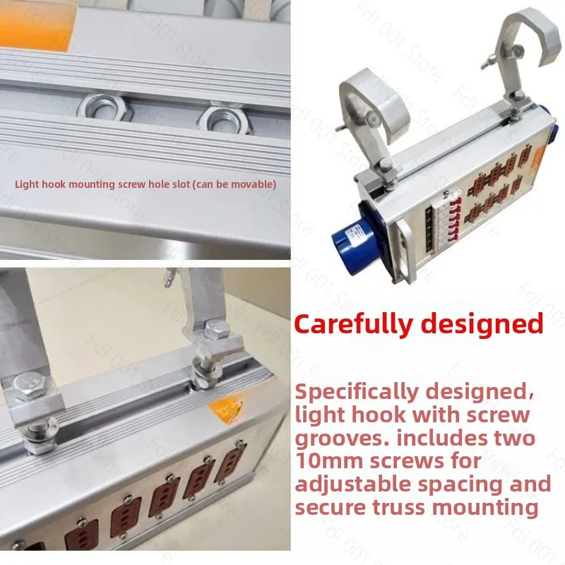 6 Way Power Box 16A Socket Stage Lighting Controller LED Screen Distributor Wedding Event Power Strip