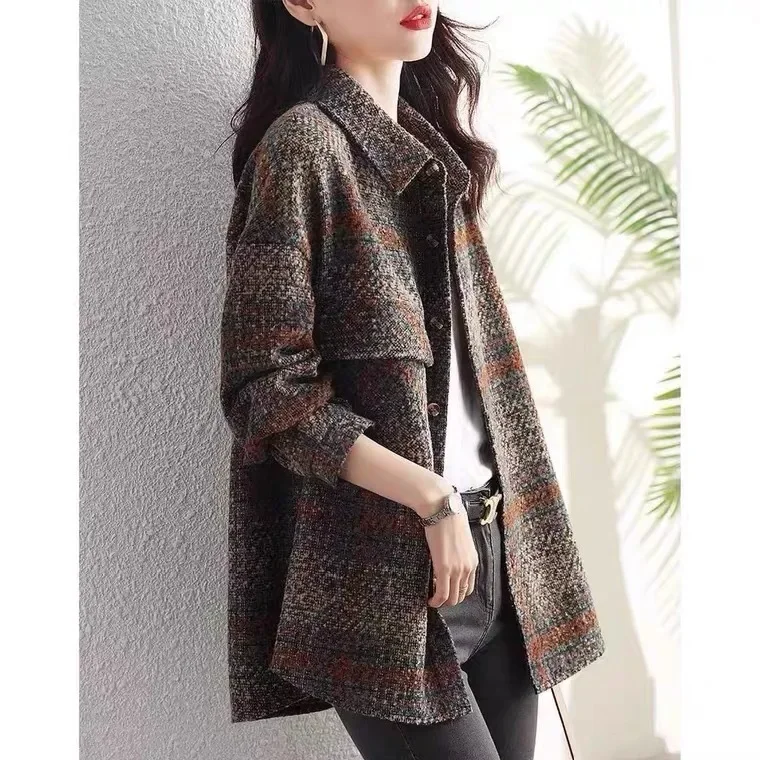 Italian Women's Long Sleeve Elegant Jacket Overstock Clearance Vintagelapel Clothing Export Quality For All Seasons