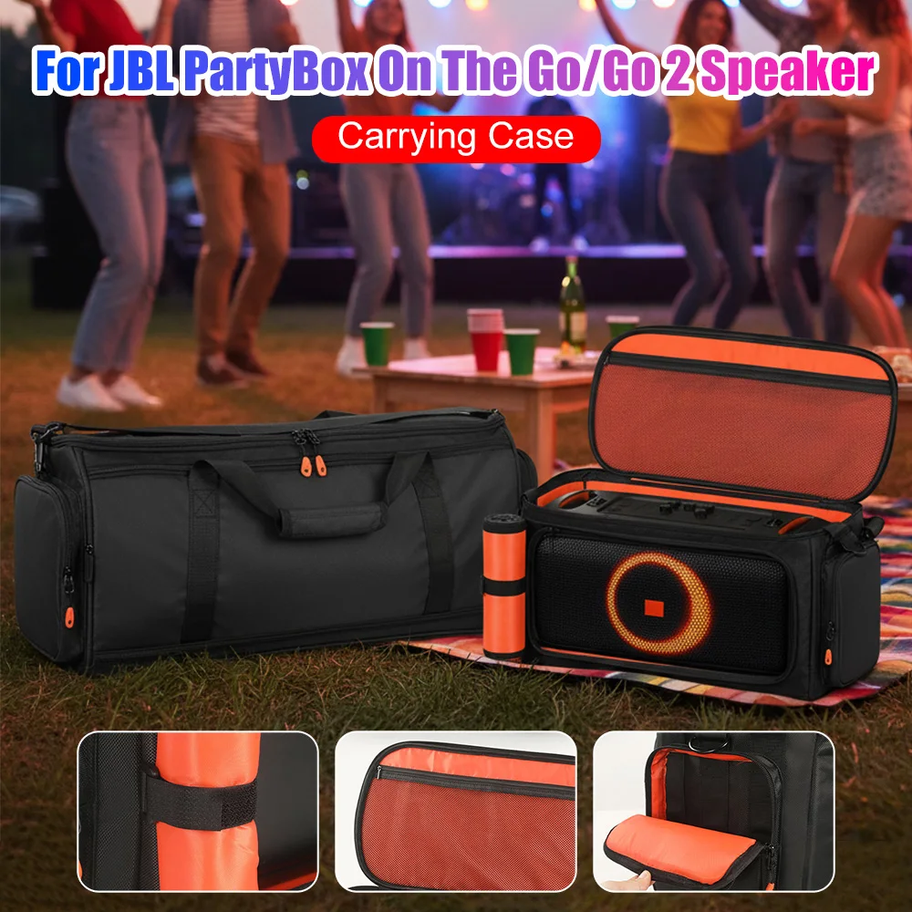 

Портативная сумка-переноска для колонки, ударопрочная защитная сумка с плечевым ремнем для JBL PartyBox On The Go 2, сумка для хранения колонки