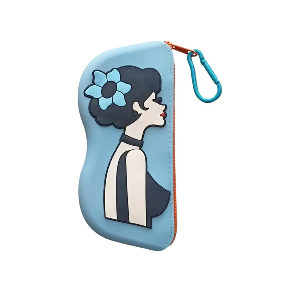 Fashion Multifunctional Silicone Glasses Bag Dustproof Waterproof Sunglasses Storage Bag Coin Purse Cartoon Small Items Bag Male