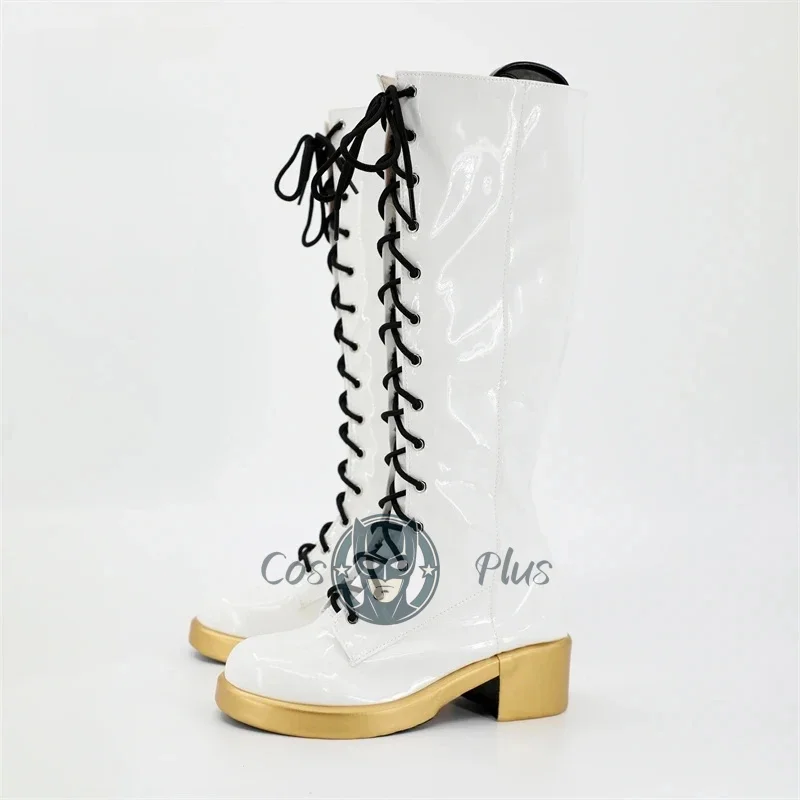 KPop Demon Hunters Rumi Cosplay Shoes White Custom Made Boots - Image 2