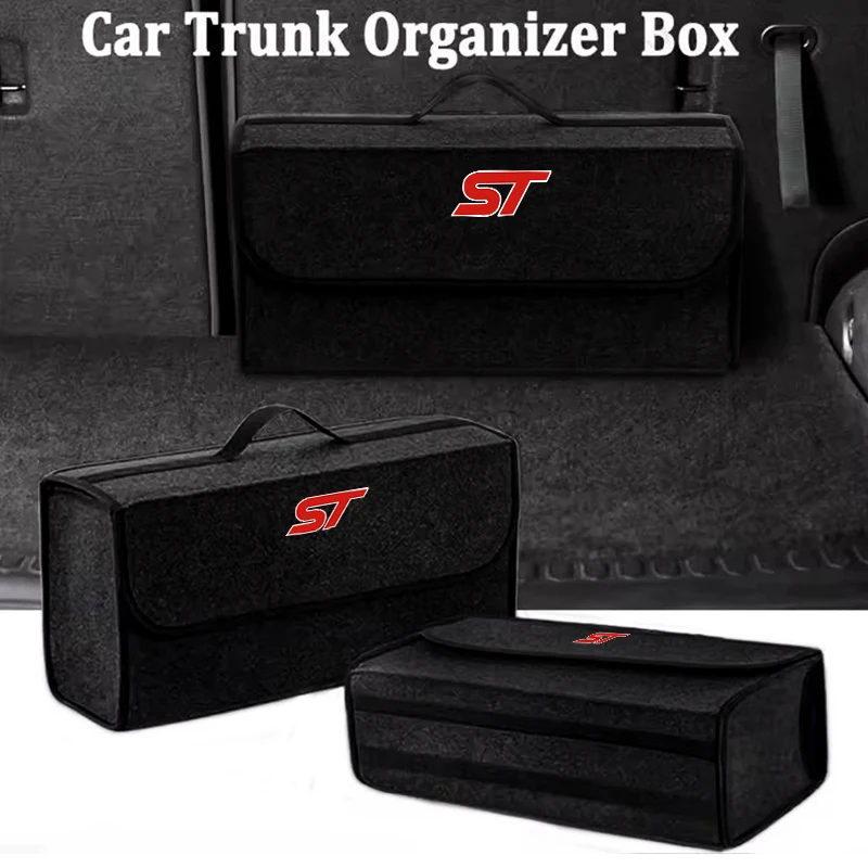 Car Trunk Storage Box Organizer Foldable Stowing Tidying Container Bag For Ford MK2 ST Racing Performance Explorer Focus