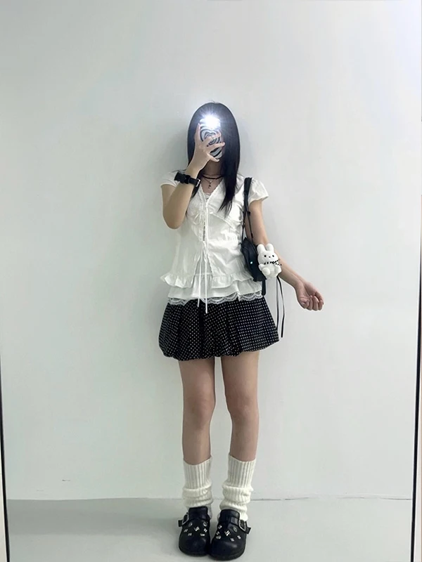 

Pure Desire Spicy Girl с кружевной отделкой, дизайн ort Sve irt, женский летний новый топ с поясом и узлом