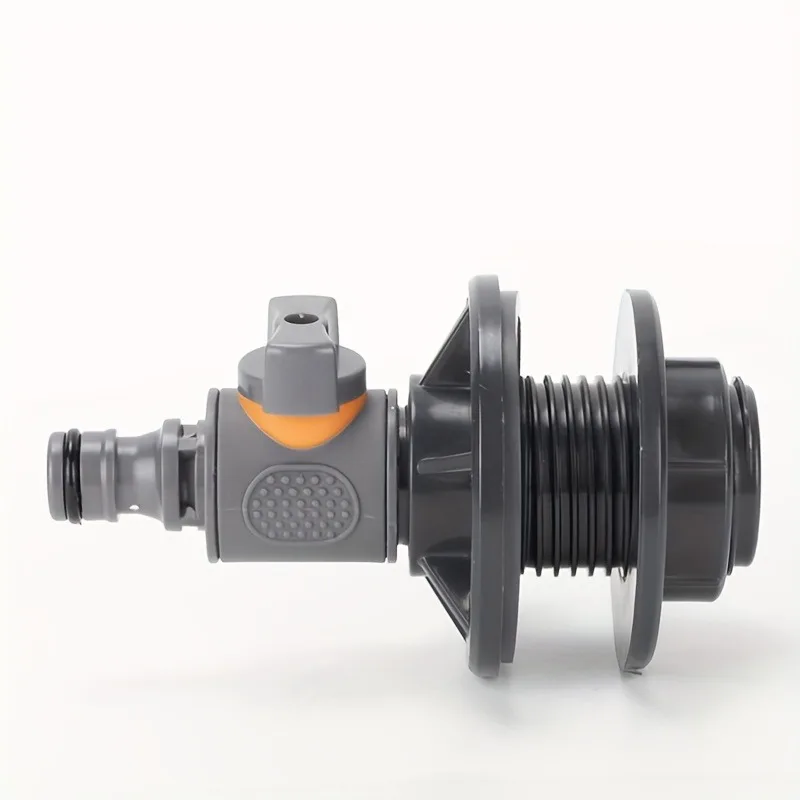 PVC/IBC Water Barrel Adapter, Durable Water Tank Adapter with Valve, Quick Installation Rainwater Collection Connector Kit