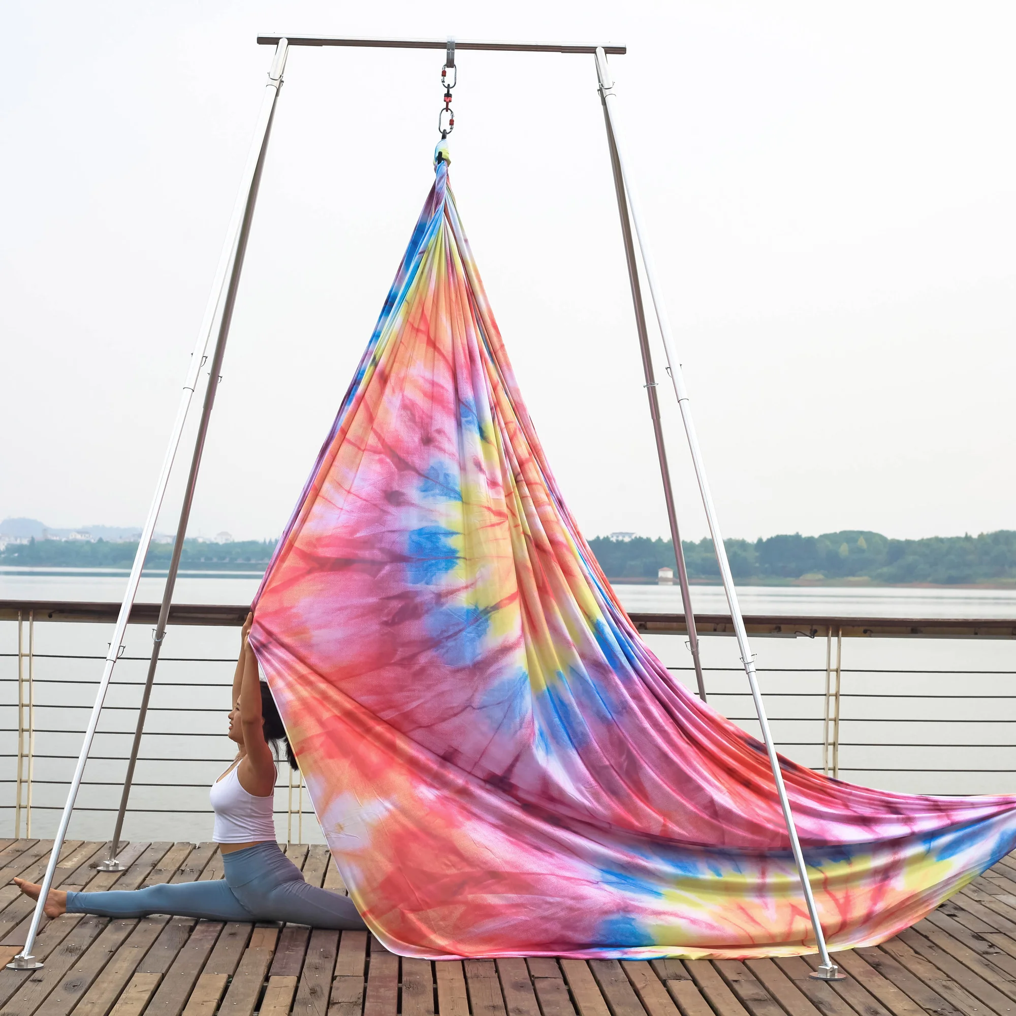 7 Meters Aerial Silks Colorful Fabrics Aerial Yoga Hammock Aerial Swing Anti Gravity Fitness Yoga Strap For Gym Home Outdoor