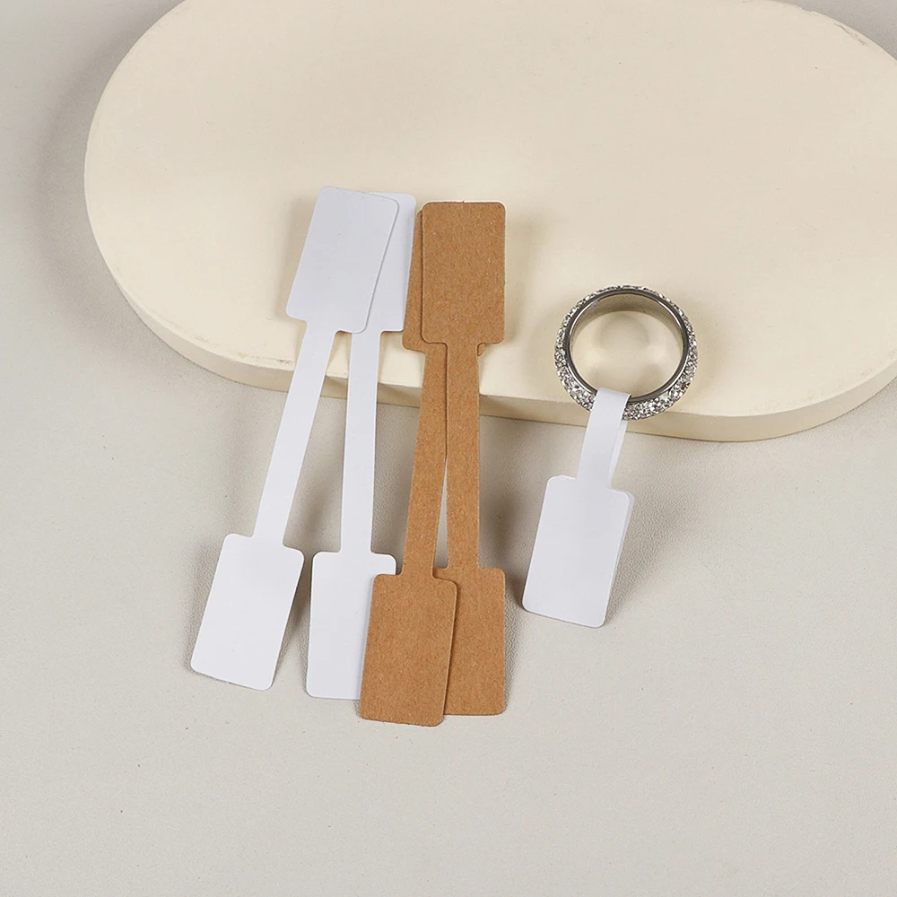 100/200 Stück quadratische Preisschild für Schmuck, leere Display-Aufkleber, Karte, selbstklebende Halskette, Armband, Mix, 8 Farben, Etikettenverpackung – Detail 10