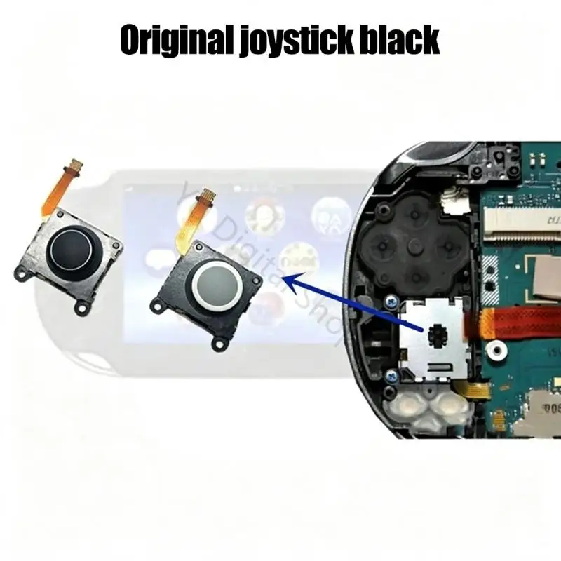 96BA Einzelnes schwarzes Thumbstick-Modul für Reparaturarbeiten Handgerät Modell 1000, Ersatzteil für die Reaktion auf – Detail 9