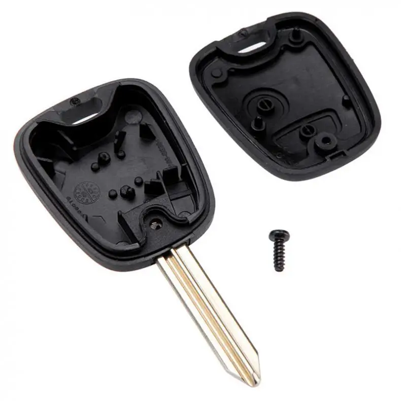 2 botões chave remota do carro fob caso escudo apto para peugeot 107 207 307 407 607 1007 chave remota caso capa substituição