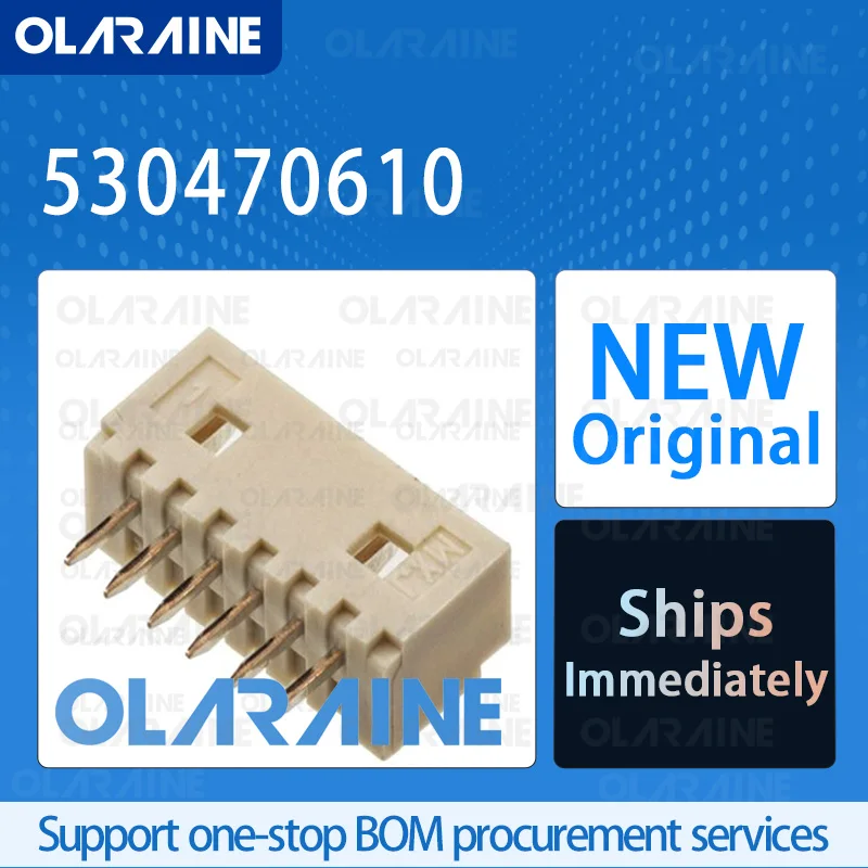 

50/200/500Pcs 530470610 100% brand new and original IC chip connector Headers and wire housings 6 Position Current 1 A