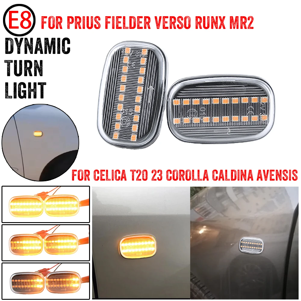 Led Dynamic Side Marker Turn Signal Lights For Toyota Celica T20 23 Corolla Caldina Avensis Starlet Prius Fielder Verso Runx MR2