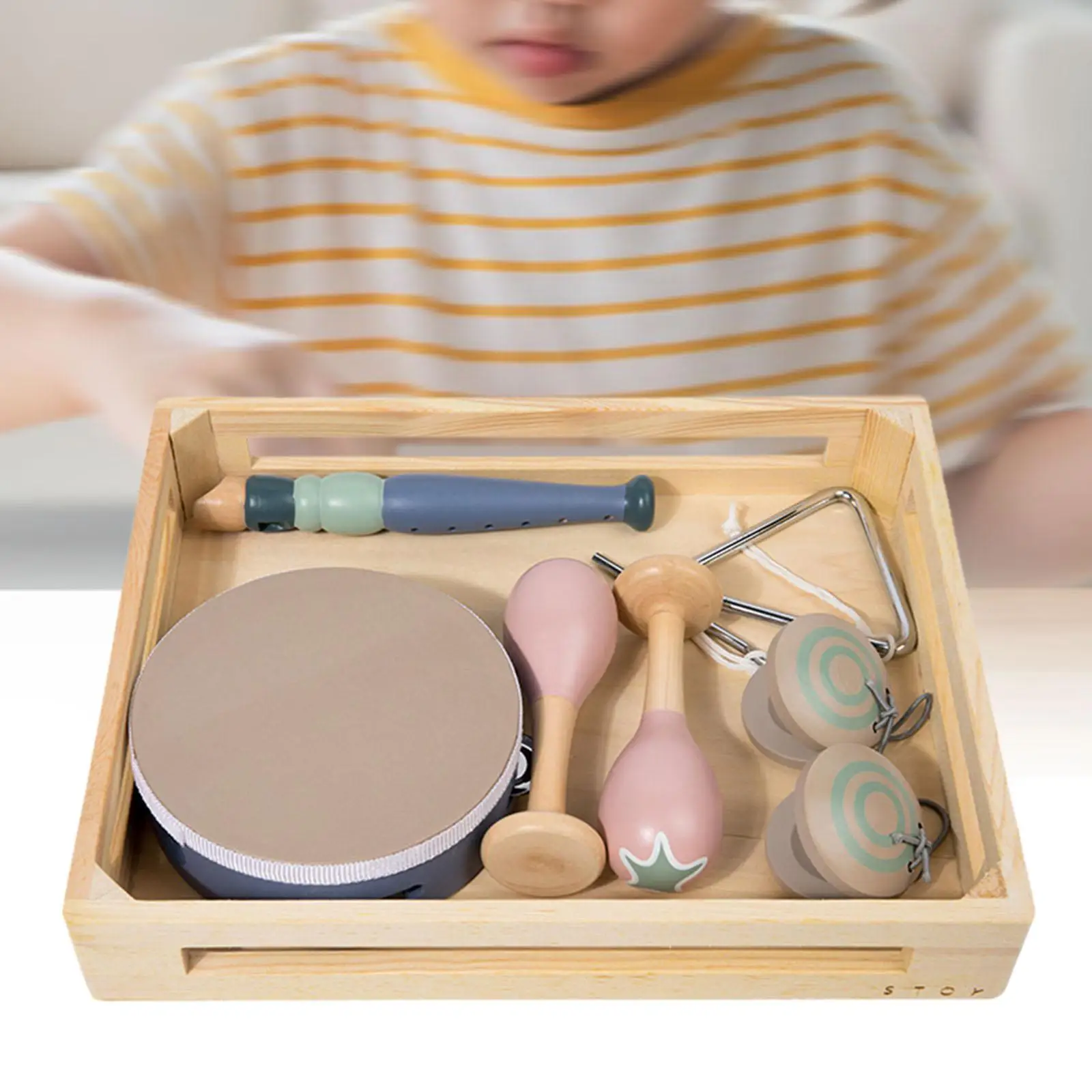 Wooden Percussion Instruments Toy Educational Sensory Montessori Toys for Boys Girls Ages 1 2 3 4 Baby Preschool Birthday Gifts