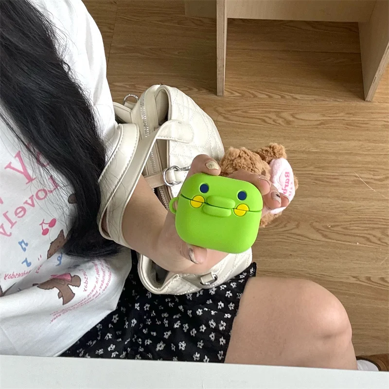 

3D Cute Cartoon Tamagotchi Soft Silicone Shockproof Earphone Case for Apple Airpods 4 2024 3 Pro 2 Bluetooth Headset Cover