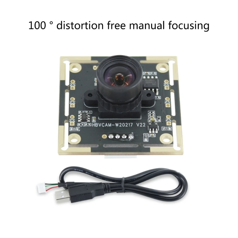 2024 New USB 1280x720 OV9732 Video Camera Module 1MP 72°/100° Adjustable Manual-focus Lens Monitoring Module Plug and Use