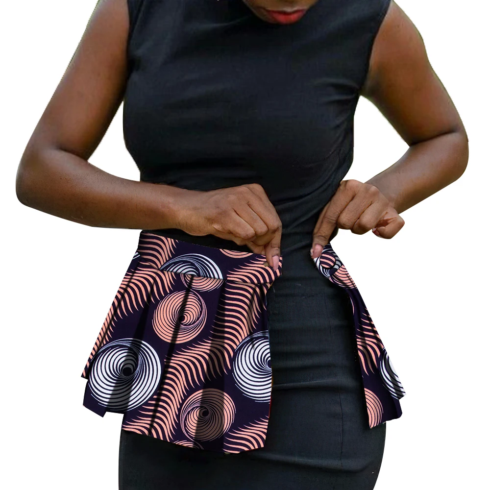 Cinturón de corsé de cintura con estampado africano para mujer, regalo hecho a mano, falda de cintura con superposición estampada y corbata, joyería Ankara para mujer wyb777