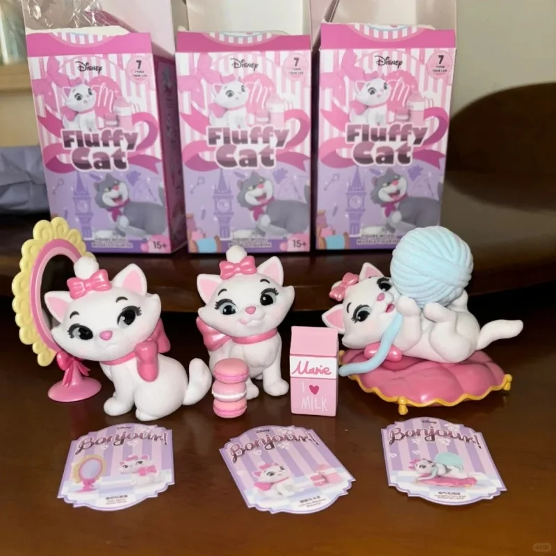 Miniso Disney LUCIFER Marie แมวกล่องตาบอดรูป Kawaii การ์ตูนลึกลับ Surprise กล่อง Fluffy Cat Guess กระเป๋าของเล่นวันหยุดของขวัญ