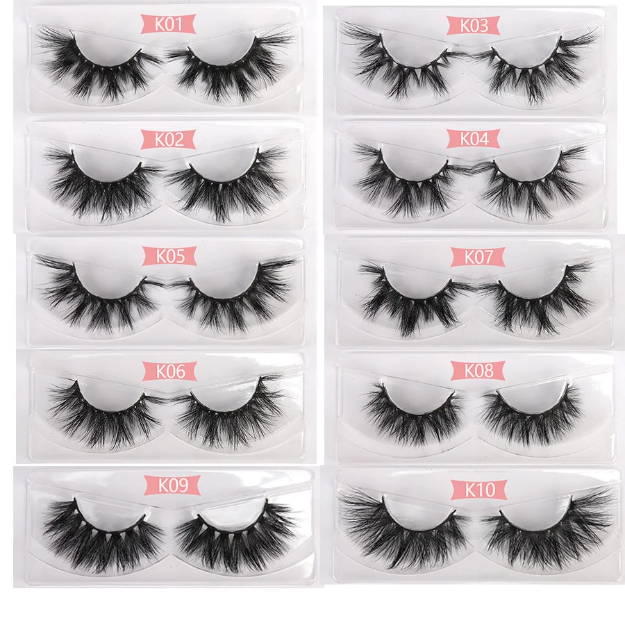 Mink Lashes Wholesale Eyelashes Bulk 10/30/50 Pairs Soft Dramatic Natural Mink Lashes Makeup Mink Eyelashes Lash Cases Packaging