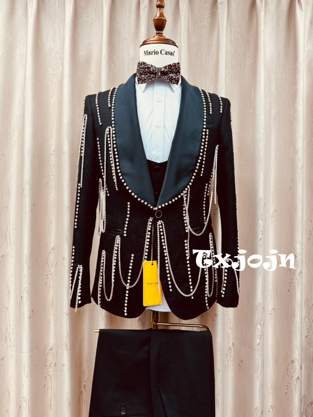 

New Arrival Luxury Men's Suits 3 Pieces Wedding Groom Sets Handsome Jacquard Suit Set Banquet Party Wear High Quality Tuxedo