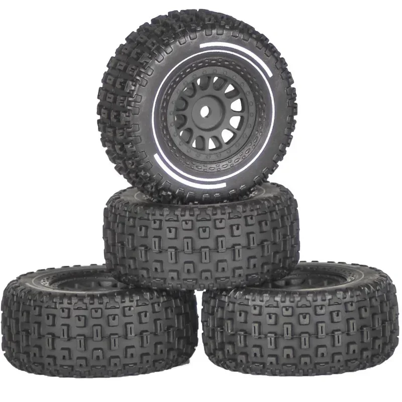 Pneu en caoutchouc hexagonal de 65mm, 4 pièces, 12mm, pour Arrma 1/14 Mini MOJAVE GROM RC, pièces de mise à niveau de voiture, accessoires