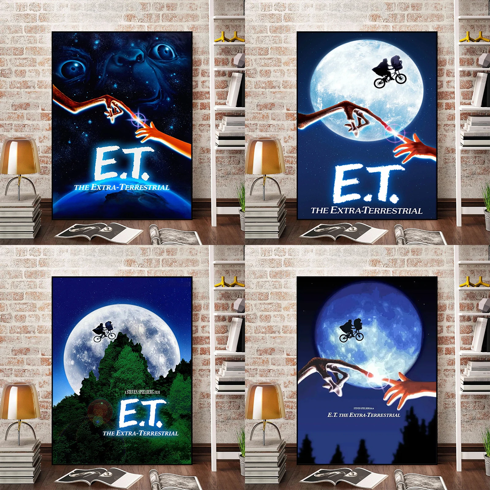 Movie E.T. the Extra-Terrestrial Poster Posters for Wall Decoration Painting on Canvas Interior Paintings Room Decor Art Home