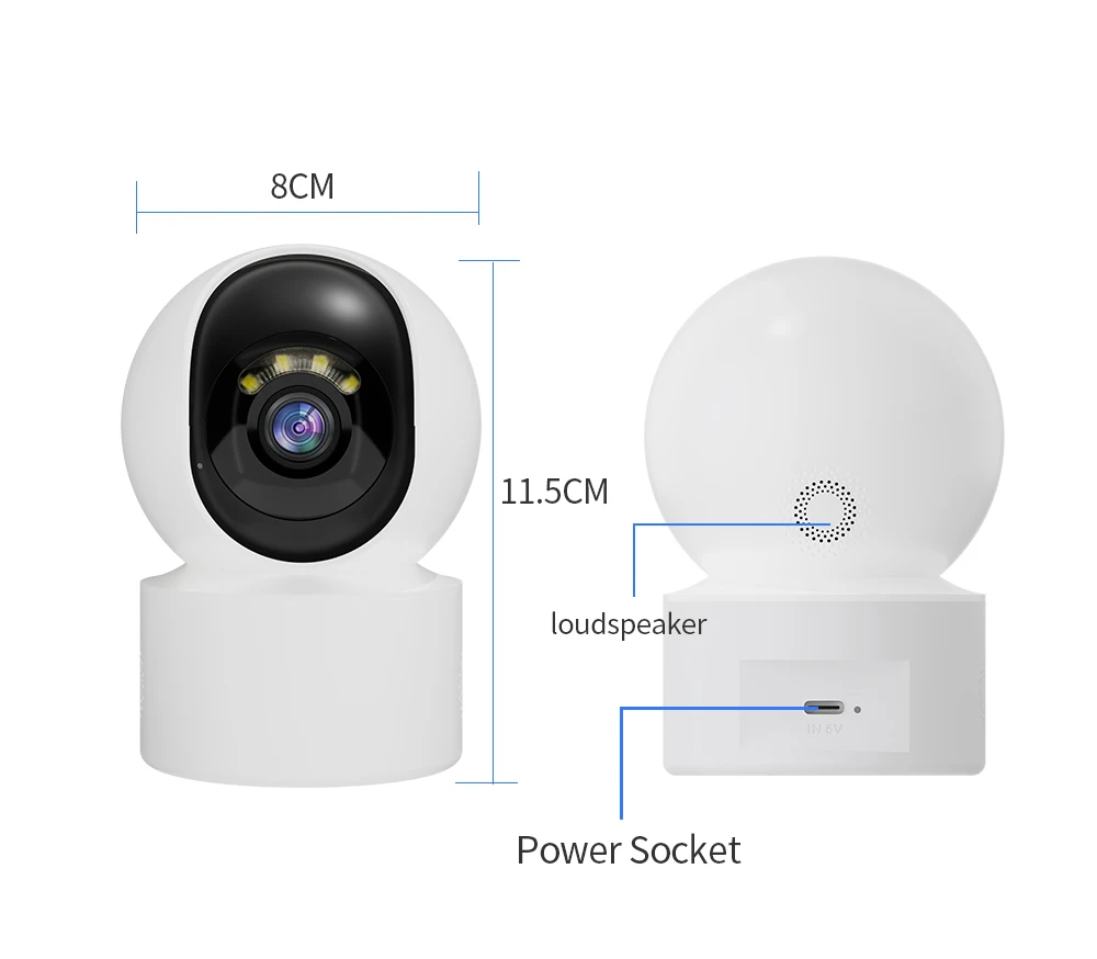 5MP 1944P Yoosee APP Full Color Motion Detection WIFI PTZ  IP Dome Camera AI Humanoid Home Security CCTV Intercom Baby Monitor
