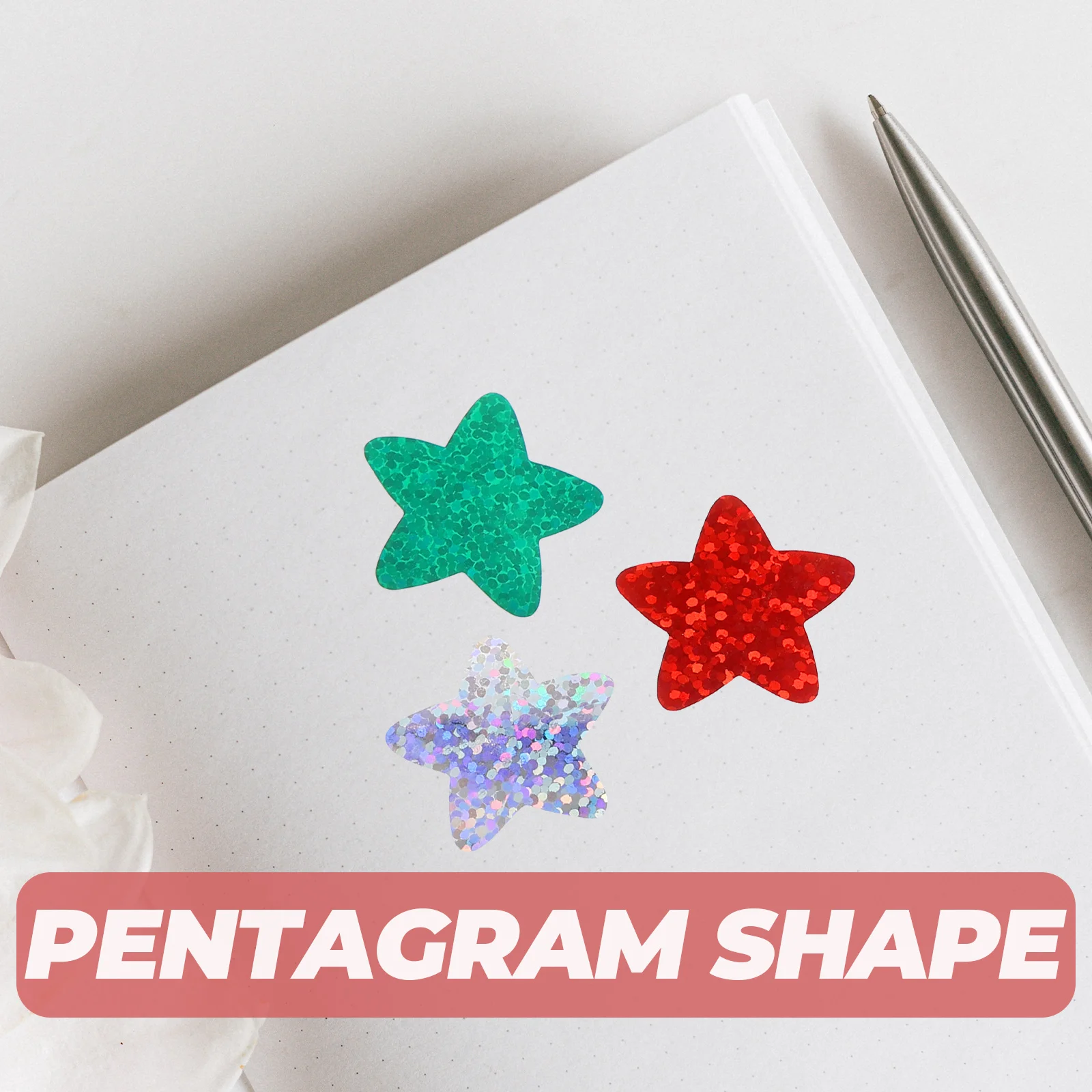 

500pcs 2.5cm Star Stickers Reward Chart Decorative Pentagram Prints Classroom Decals Students Teacher Appreciation School
