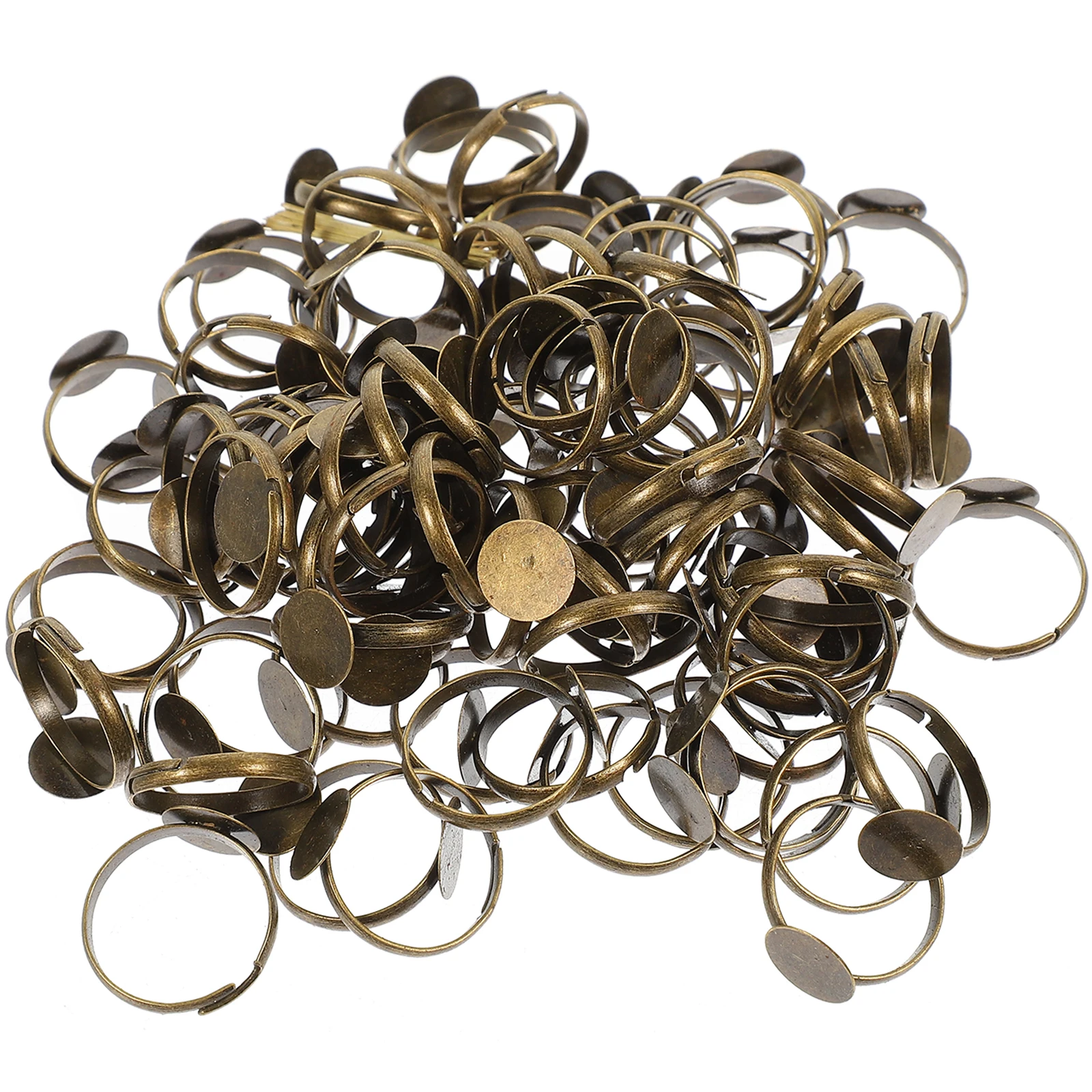 100 قطعة الفراغات قابل للتعديل سبيكة لتقوم بها بنفسك قاعدة لصنع المجوهرات الحرف دائم حلقة النتائج لوازم حلقة صنع المواد #4