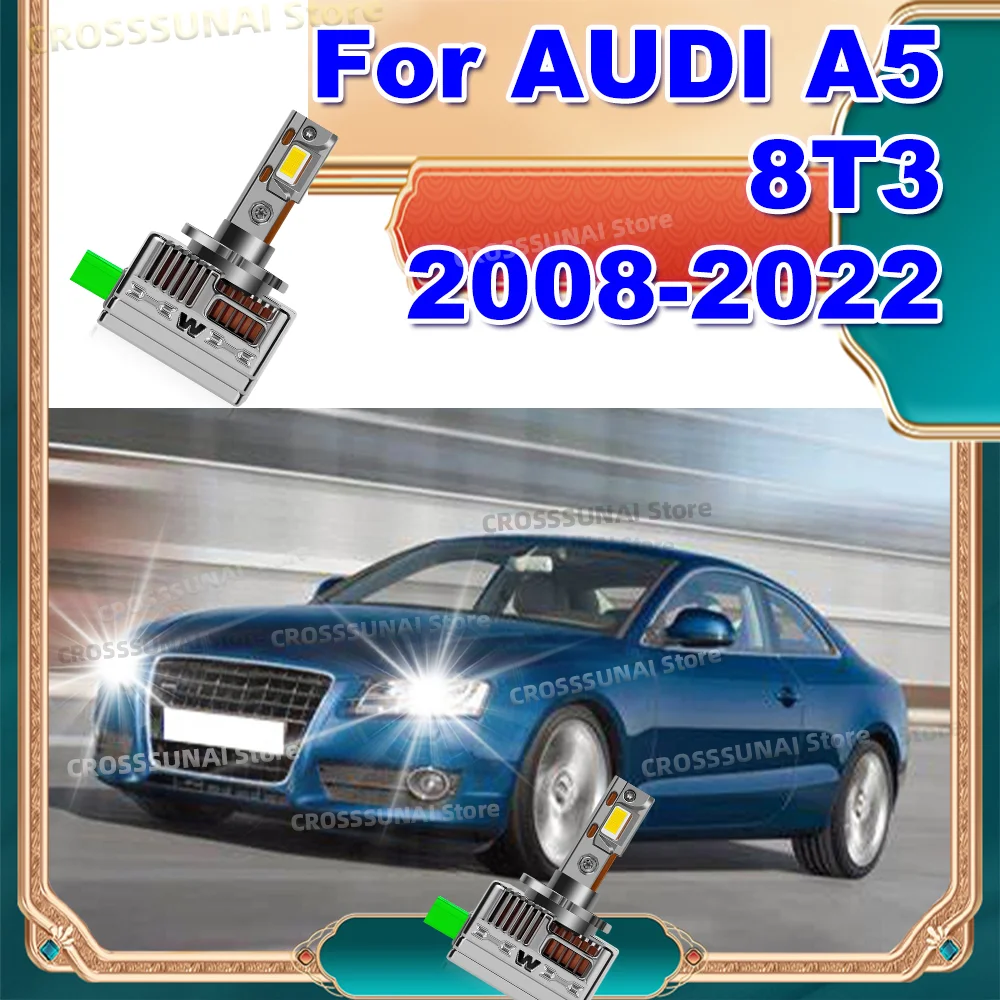 

2PCS LED Headlight Upgrade HID Bulbs 50000LM Xenon Lights Canbus For AUDI A5 8T3 2008-2022 2011 2012 2013 2014 2015 2016 2017