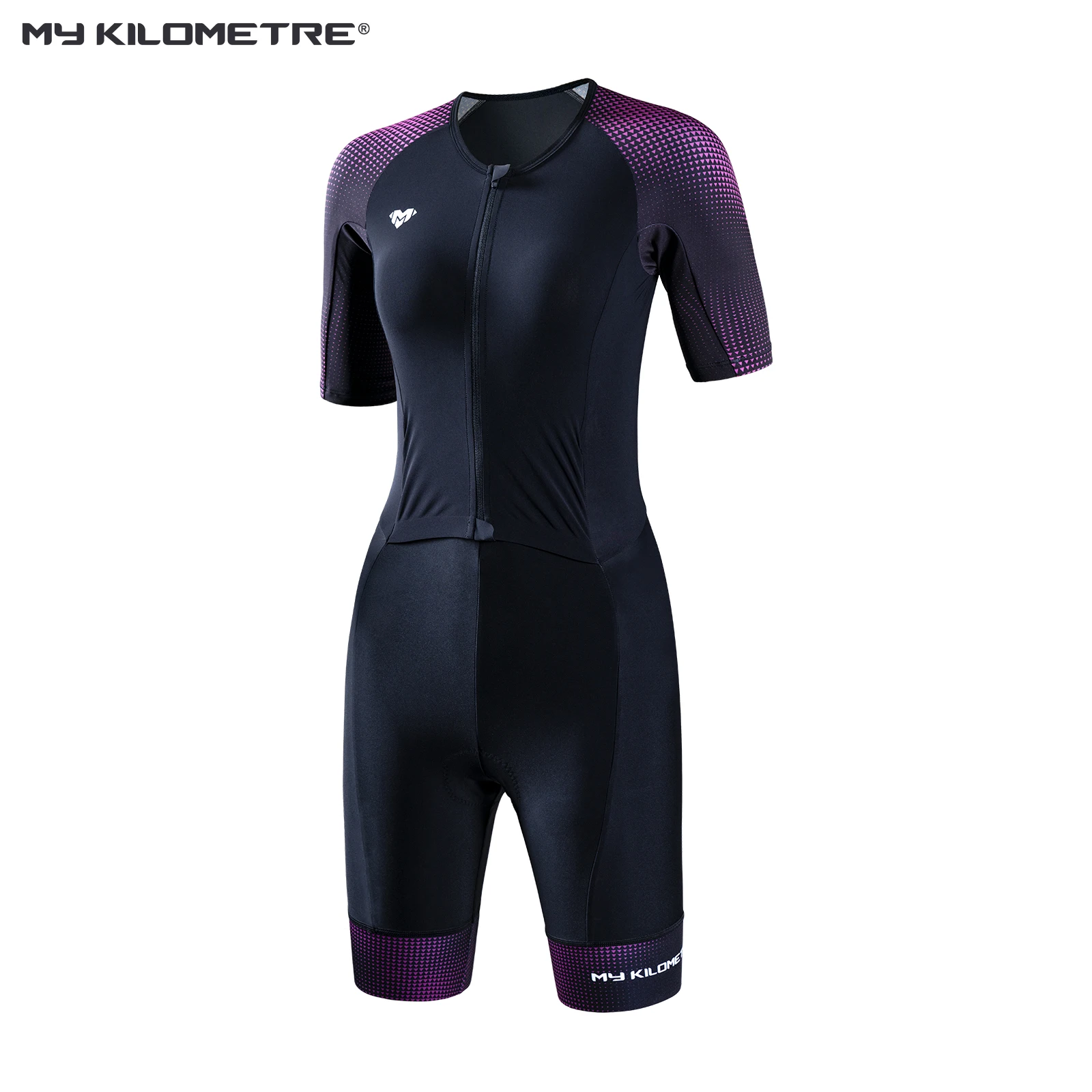 

MY KILOMETRE Women's One Piece Triathlon Suit Professional Quick Dry Padded Tri Suit for Ironman Race Cycling Swimming S-XXL