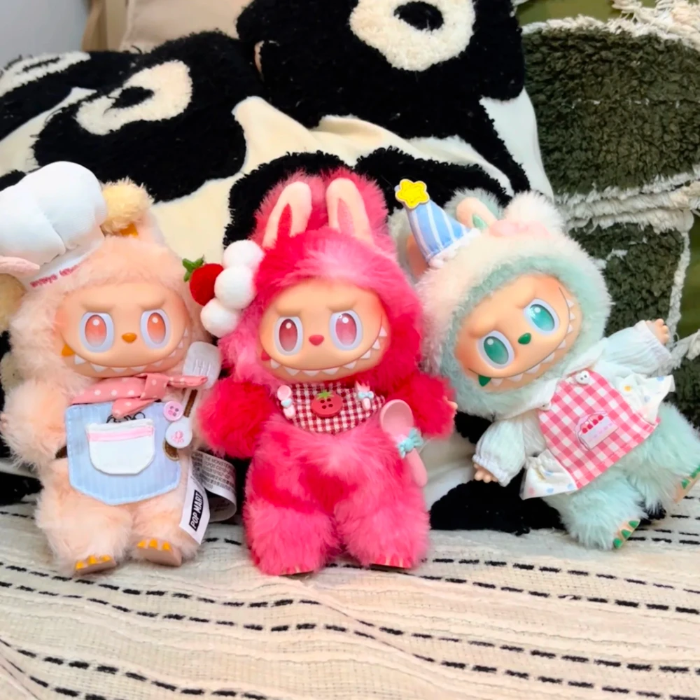 

3,0 Labubu, одежда, наряд в форме сердца, комплект для куклы 10-17 см, юбка из пряжи, шляпа и ожерелье, платье, милые модные аксессуары, подарок