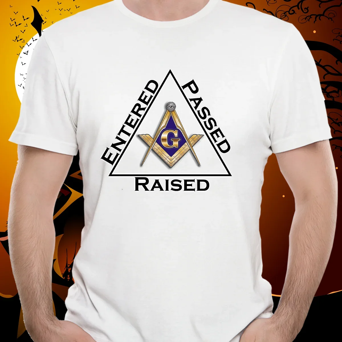 Entered Passed Raised. Freemasonry Square Compass Symbol Masonic Mens T-Shirt. Summer Cotton Short Sleeve O-Neck Unisex T Shirt