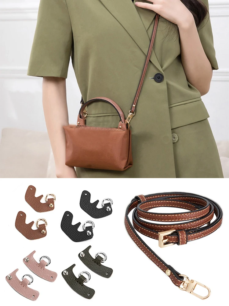 New Bag Transformation Strap for Bags Punch-free Long Genuine Leather Crossbody Shoulder Straps Bag Part Accessories