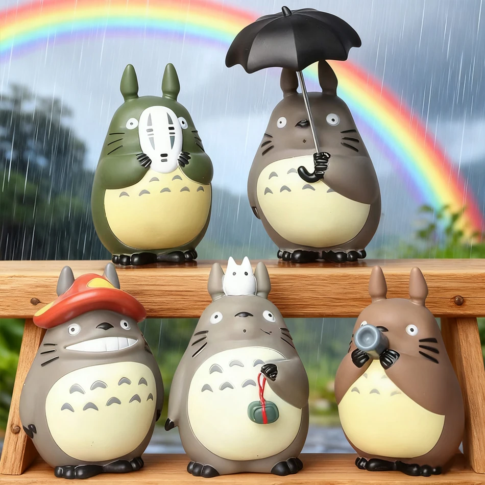 Mini anime il mio vicino cartone animato carino figura in pvc modello da collezione ornamento bambole statua regali per bambini Micro ornamenti paesaggistici