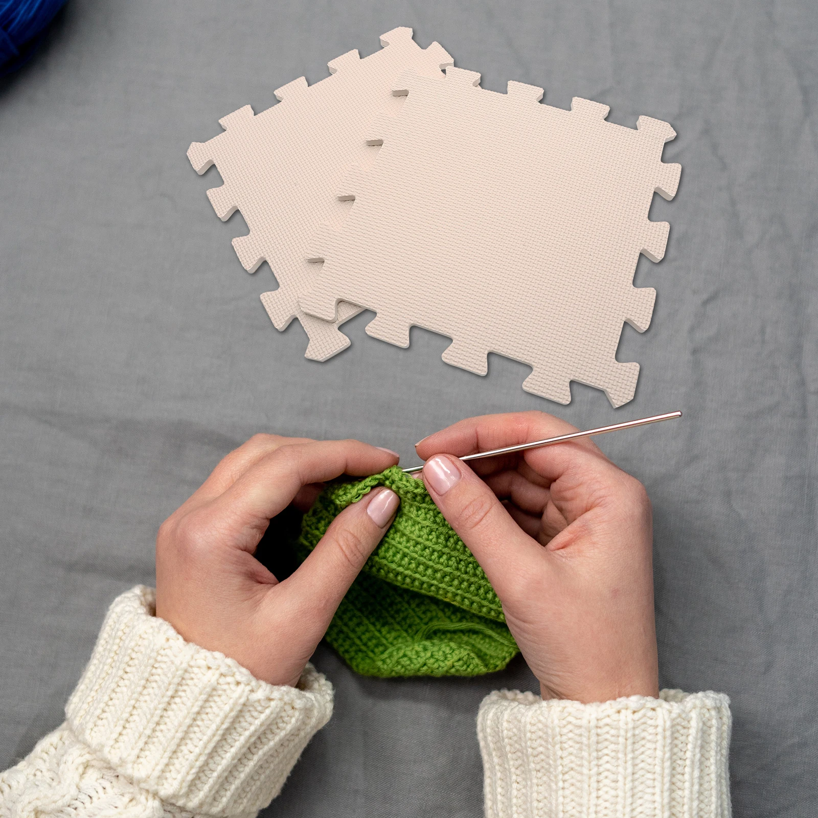 

9Pcs Crochet Blocking Board High Durability Practical Knitting Blocking Mat Portable Multi-Function Knitting Supplies