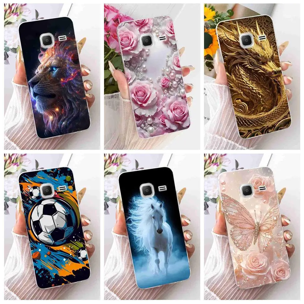 Funda para Samsung Galaxy J1 mini, funda trasera de silicona TPU con diseño de mariposa y dragón, fundas protectoras para teléfono Samsung Galaxy J1 Mini
