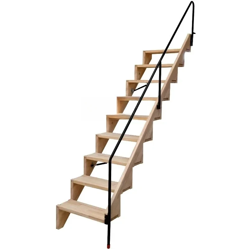 

HYWall-mounted telescopic staircase stretching invisible folding wall straight ladder household attic ladder