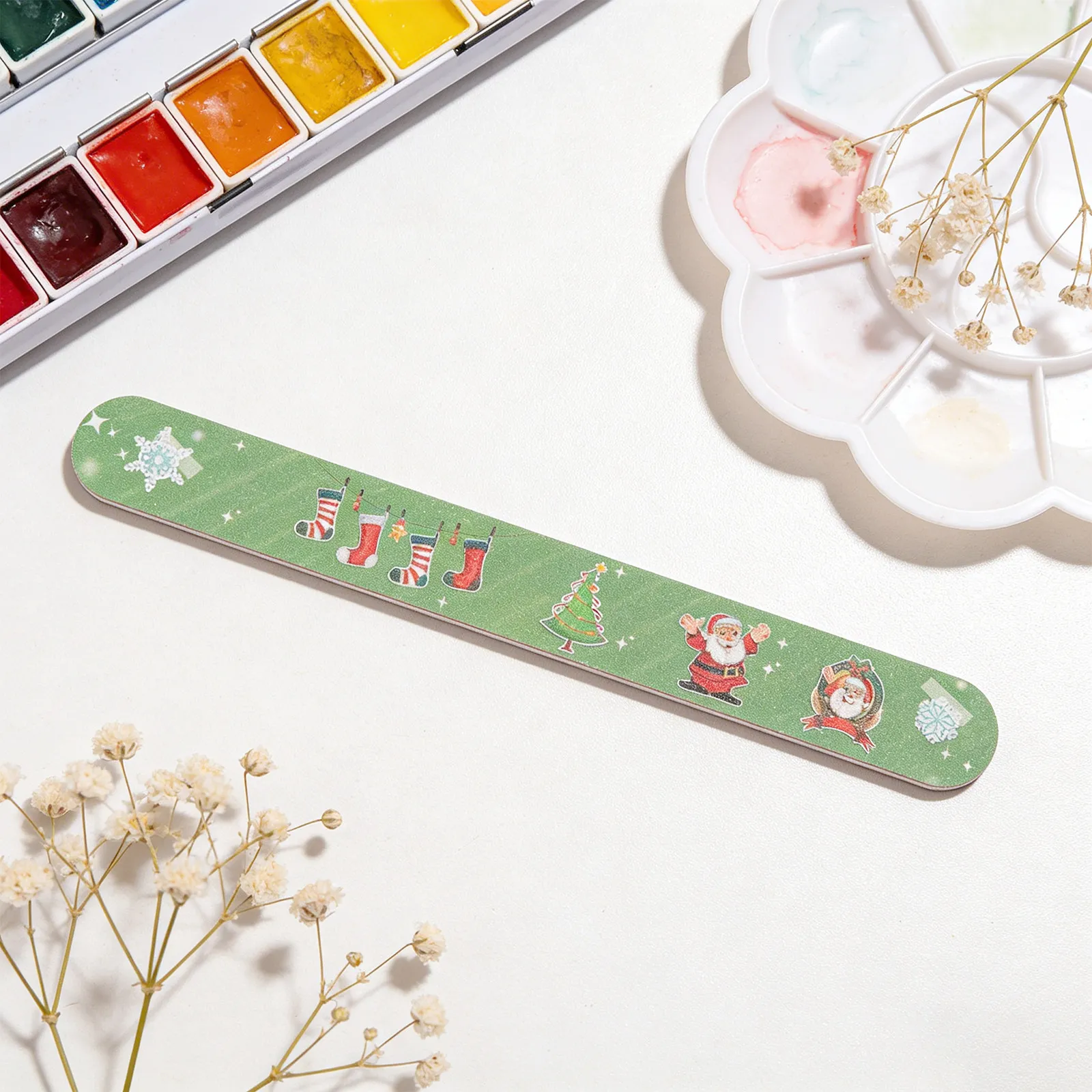 

15pcs Nail Files Christmas EVA S paper Manicure Tools for Natural False Nails Extensions Grit Fingernail Care Gifts Women