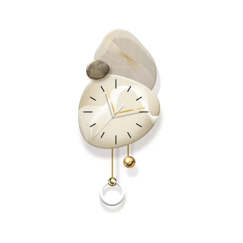 

Living room decorative painting with clock grille wall lamp painting