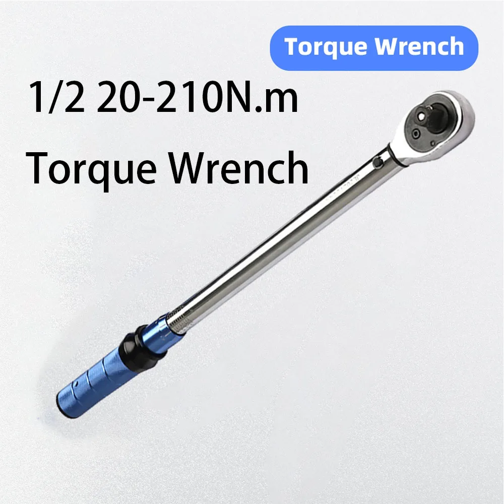 

1/2 20-210N. M Torque Wrench, Automotive Professional Torque Measuring Socket Wrench, Prefabricated Torque Key, Automotive Tool